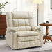 MCombo Small-Wide Dual Motor  Power Lift Recliner Chair Faux Leather R7894 in Cream White Color in Room