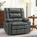 MCombo Small-Wide Dual Motor Power Lift Recliner Chair Faux Leather R7894 in Grey Color in Room