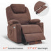 Large Size MCombo Electric Power Lift Recliner Chair 7040 in Coffee Color Extended Footrest