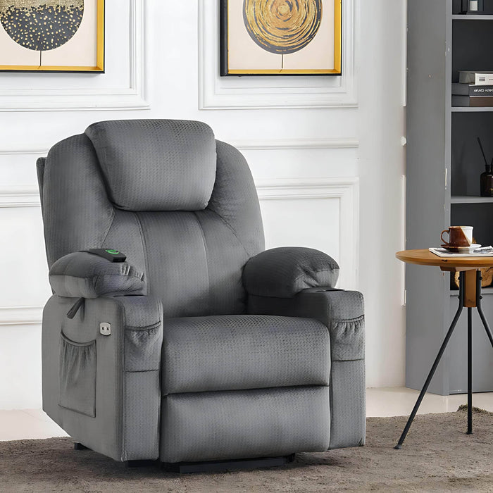 Medium Size MCombo Electric Power_Lift_Recliner_Chair 7040 Series in Trout Extended Footrest in Room