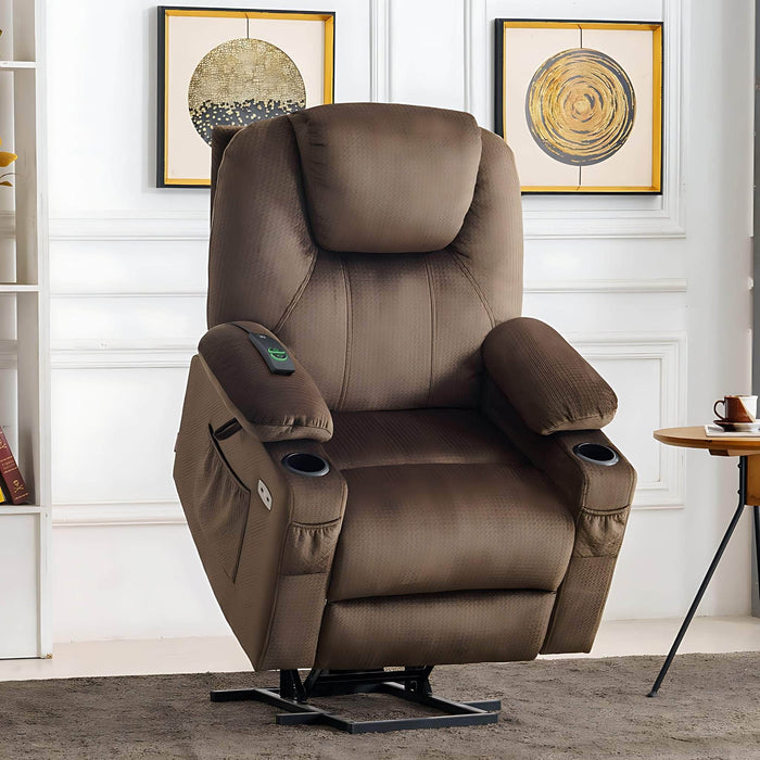 Medium_Size_MCombo_Electric_Power_Lift_Recliner_Chair_7040_Material_in_Mocha_Color_in_Room_Standing