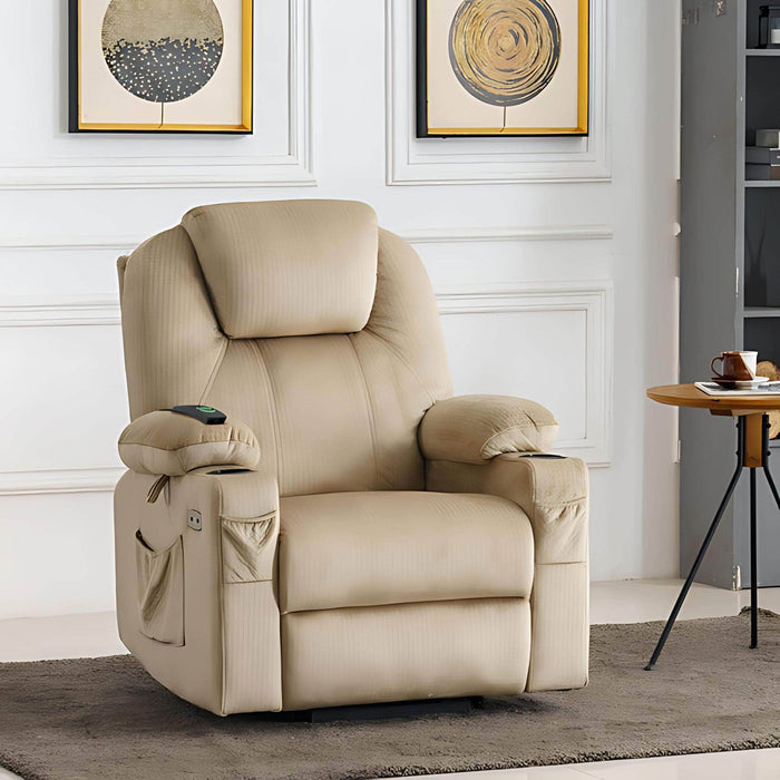 Medium Size MCombo Electric Power Lift Recliner Chair 7040 in Beige in Room