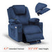 MCombo Electric Power Lift Recliner Chair 7040 in Yale Blue Extending Footrest