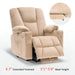 MCombo Electric Power Lift Recliner Chair 7507 Fabric in Beige Color 4.7 inch Extended Footrest and 5 foot 1 to 5 foot 9 Ideal Height