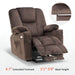 MCombo Electric Power Lift Recliner Chair 7507 Fabric in Brown Color 4.7 inch Extended Footrest and 5 foot 1 to 5 foot 9 Ideal Height