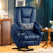 MCombo Electric Power Lift Recliner Chair 7507 Faux Leather in Blue Color in Room