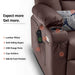 MCombo Electric Power Lift Recliner Chair 7507 Faux  Leather in Light Brown Color Expect More Get More