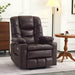 MCombo Large Dual Motor Power Lift Recliner Chair 7634 in Dark Brown Color in Room