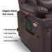 MCombo Large Dual Motor Power Lift Recliner Chair 7634 in Dark Brown Color Expect More Get More