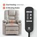 MCombo Large Dual Motor Power Lift Recliner Chair 7634 in Light Grey Color Dual Heating and 8 Vibrating Nodes