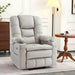 MCombo Large Dual Motor Power Lift Recliner Chair 7634 in Light Grey Color in Room