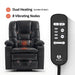 MCombo Large Dual Motor Power Lift Recliner Chair 7634 in Black Color Dual Heating and 8  Vibrating Nodes