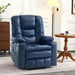 MCombo Large Dual Motor Power Lift Recliner Chair 7634 in Blue Color in Room