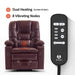 MCombo Large Dual Motor Power Lift Recliner Chair 7634 in Wine Color Dual Heating and 8 Vibrating Nodes