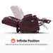 MCombo Large Dual Motor Power Lift Recliner Chair 7634 in Wine Color Infinite Position