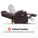 MCombo Large Dual Motor Power Lift Recliner Chair 7815 in Dark Brown Infinite Position Feature