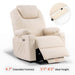 MCombo Large Dual Motor Power Lift Recliner Chair 7815 in Cream White Color 4.7 Inch Extended Footrest and 5 foot 7 to 6 foot 2 Ideal Height