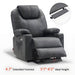 MCombo Large Dual Motor Power Lift Recliner Chair 7815 in Grey Color 4.7 inch Extended Footrest and 5 foot 7 to 6 foot 2