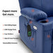 MCombo Large Dual Motor Power Lift Recliner Chair 7815 in Blue  Color Expect more Get more