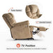 MCombo Lay Flat Dual Motor Power Lift Recliner Chair 7630 in Beige Color TV Position