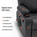 MCombo Medium-Size Power Lift Recliner Chair 7040 Faux Leather in Black Color Expect More Get More