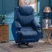 MCombo Medium-Size Power Lift Recliner Chair 7040 Faux Leather in Blue Color in Room