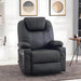 MCombo Large Size 7516 Power Lift Recliner Chair 7040 Series Faux Leather in Black Color in Room