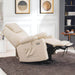 MCombo Large Size 7516 Power Lift Recliner Chair 7040 Series Faux Leather in Cream White Color in Room Reclining