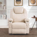 MCombo Large Size 7516 Power Lift Recliner Chair 7040 Series Faux Leather in Cream White Color in Room