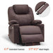 MCombo Large Size 7516 Power Lift Recliner Chair 7040 Series Faux _Leather in Light Brown  Color Extended Footrest and Ideal Height