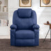 MCombo Large Size 7516 Power Lift Recliner Chair 7040 Series Faux Leather in Blue Color in Room