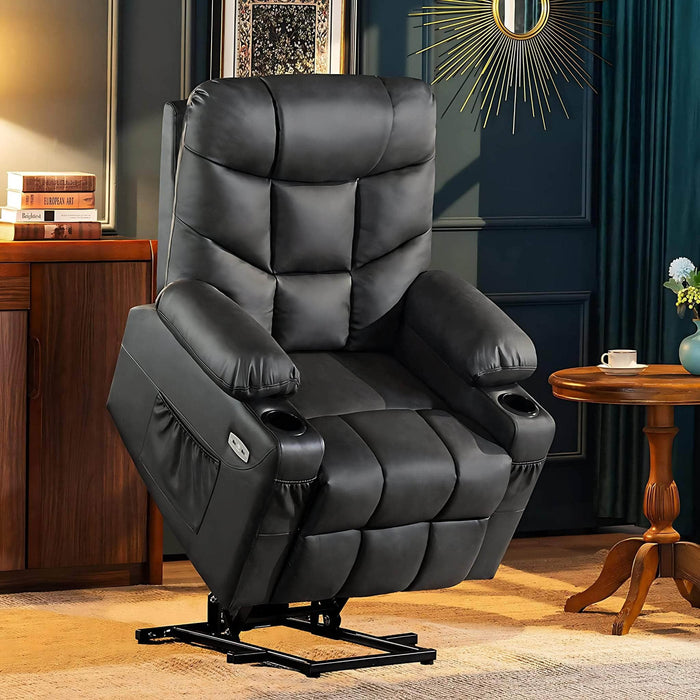 MCombo Power Lift Medium-Regular Recliner Chair 7288 Series in Dark Grey in Room