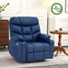 MCombo Medium-Wide Power Lift Recliner Chair R7289 in Blue Color in Room