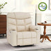 MCombo Medium-Wide Power Lift Recliner Chair R7289 in Cream White Color in Room