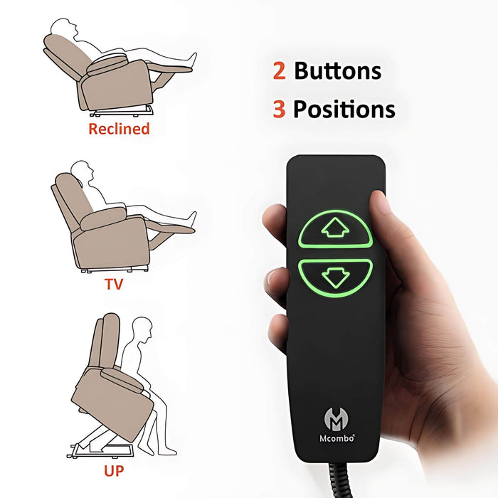 MCombo Power Lift Recliner Chair 7409 and R7410 2 Buttons 3 Positions