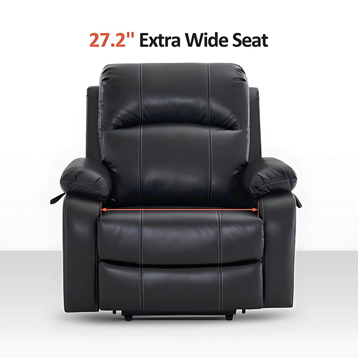 MCombo Power Lift Recliner Chair R7410 in Black 27.2" Extra Wide Seat