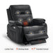 MCombo Power Lift Recliner Chair R7410 in Black 8 Vibrating Nodes Extended Footrest