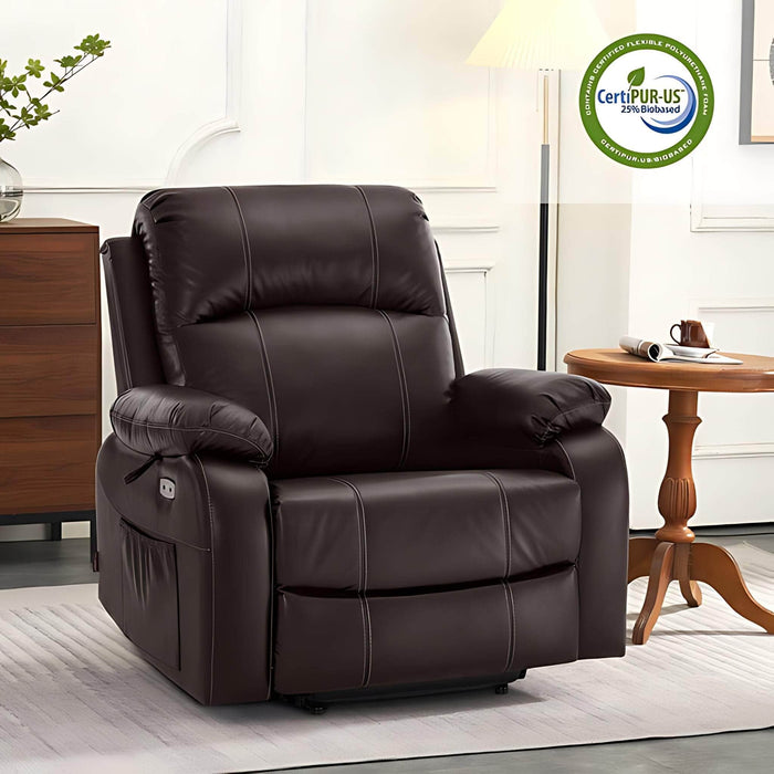 MCombo Power Lift Recliner Chair R7410 in Dark Brown in Room