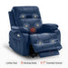 MCombo Power Lift Recliner Chair R7410 in Navy Blue Lumbar Heat 8 Vibrating Nodes and Extended Footrest