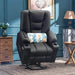 MCombo Medium Power Lift Recliner Chair 7519 Faux Leather in Black Color in Room