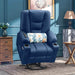 MCombo Medium Power Lift  Recliner Chair 7519 Faux Leather in Navy Blue Color in Room