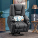 MCombo Large-Regular Power Lift Recliner Chair 7539 Faux Leather in Dark Grey Color in Room