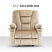 MCombo Small-Wide 6160-R7561 Power Lift Recliner Chair in Beige Color 27.2 inch Extra Wide Seat