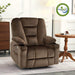 MCombo Small-Wide 6160-R7561 Power Lift Recliner Chair in Brown Color in Room