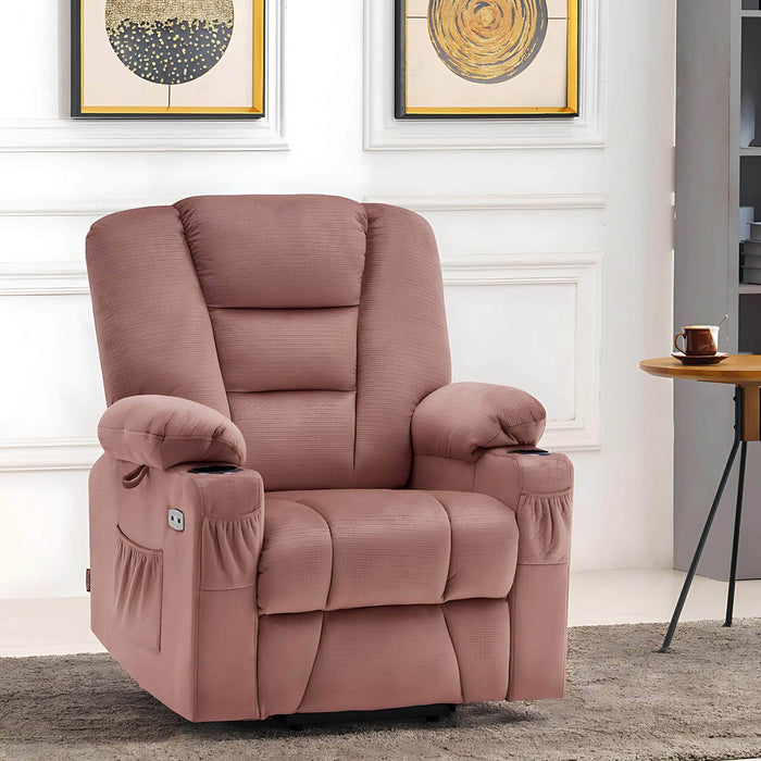 MCombo Small-Regular 7569 Power Lift Recliner Chair in Pink Color in Room