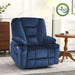 MCombo Large-Wide R7541 Power Lift Recliner Chair in Navy Blue Color in Room