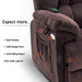 MCombo Power Lift Recliner Chair 7533 Fabric Material in Brown Features