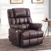 MCombo Power Lift Recliner Chair 7533 Faux Leather Material in Dark Brown in Room