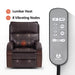 MCombo Power Lift Recliner Chair Sofa 7917 in Dark Brown Lumbar 
Heat and 8 Vibrating Nodes