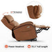 MCombo Power Lift Recliner Chair Sofa 7917 in Tawny Power Headrest and 72.1 inch Full Length